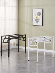 Foldable Iron Dual-layer Table Support White
