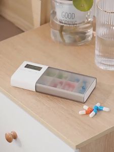 Smart Electronic Pill Box Portable Timing Alarm Medication Reminder with Timer for Daily Medicine Taking