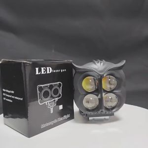 Lampu Sorot Depan Sepeda Motor 40W Gaya Burung Hantu dan Lampu Berkendara Kecerah Tinggi