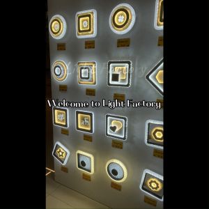 🔥NEW🔥Modern Wall Lamp 3 Colour LED Indoor Wall Light Acrylic Bedroom Wall Light Round / Square Lampu Dinding Ruang Tamu