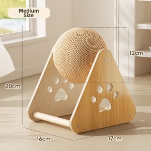 7o | Scratch-Resistant Cat Toy Scratching Ball & Board With Sisal Integrated Climbing Frame