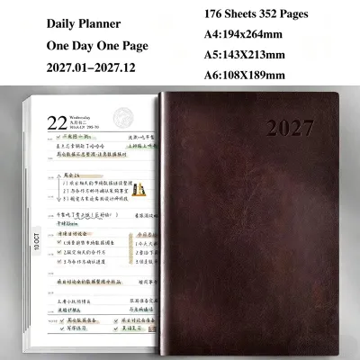 Agenda 2027 Planner Organizer Diary A4 A5 A6 Notebook Stationery Journal Daily Notepad Office Sketchbook Calendar Plan Note Book Customizable
