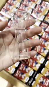 SUPERMARKET IMPORT EKSPORT Gelas Ukur Takar Barista Bartender Jigger Cup Jigger Acrylic Plastik Transparan  Measuring Cup gelas ukur