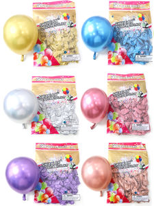 Metallic Balloons 5 Inches Wedding Decoration Celebration round Latex Balloons Colorful Patterns Festive Elements Living Room
