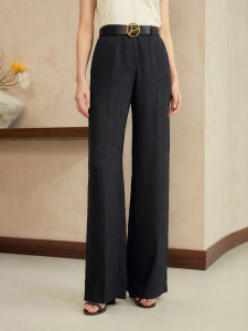 Summer Lightweight French Elegance High Waist Wide Leg Pants