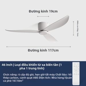 YYD | Đèn Quạt Trần Tích Hợp Im Lặng