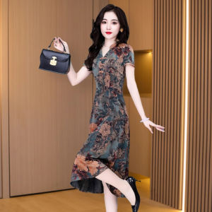 MAIMEI | Young Womens Summer High Waist A-Line Skirt Dress Soft Polyester Fiber Anti-Pilling Static Free Breathable Color Retention