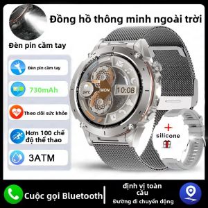 Đồng Hồ Thông Minh Mới 2025 Dành Cho Android IOS GPS 10ATM Chống Nước Dual-VGNSS La Bàn Thể Thao Quân Sự Đồng Hồ Thông Minh Nam BƠI Có Chức Năng Theo Dõi Nhịp Tim
