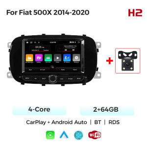 NaviFly Wireless CarPlay Android Auto Multimedia Player 7 Inch For Fiat 500X 2014‑2020 GPS BT WIFI Android15 Car Radio Receiver