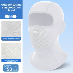Motorcycle Riding Head Cover 3D Breathable Mesh Nylon Ice Silk Pullover Hat Outdoor Summer Sun Protection Face Mask