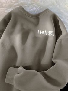 Oversize round Neck Sweatshirt American High Street Style Couple Printed Casual Outerwear for Men Youth Fashion Spring Autumn