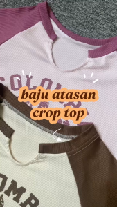 LAVOI BJ984 BAJU KAOS CROP TEE WANITA FASHION KOREA SIZE M - XL T- SHIRT CROP COLUMBIA BAJU ATASAN WANITA BAJU CROP WANITA IMPORT