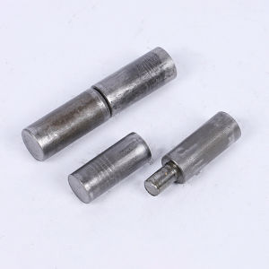 ZEO Metal Cylindrical Hinge Welded Round Barrel Iron Shaft Gate Door Hinge