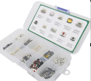 Chìa Khóa Xe Ô Tô Nút Điều Khiển Từ Xa Microswitch Kit 100/200/250 Chiếc Xúc Giác Đẩy Công Tắc 10 Loại Cho Chìa Khóa Điều Khiển Từ Xa Kim Loại + Nhựa