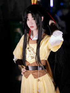 Golden Ling Cosplay Costume And Wig for Men Based on Anime Suitable for Ages 14 And above in Stock Cosplay Male Apparel