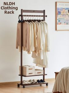 NALANDUOHAO | Space-saving Simple Entryway Floor-standing Coat Rack