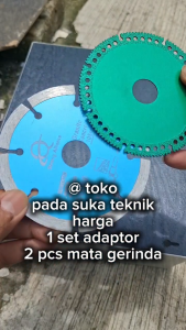 Mata Potong Keramik Kering Granite Concrete + Mata Gerinda Pemotong Besi/Kayu/Keramik 2pcs