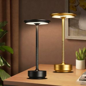 XIWANGFIRE | LED Table Lamp Touch Sensor Night Light USB Rechargeable Dimmable Portable Bedroom Wireless Reading Lamp Restaurant Hotel Bar