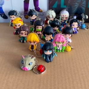 Móc khóa mô hình 15 nhân vật Kimetsu No Yaiba Thanh gươm diệt quỷ Tanjiro Nezuko Zenitsu Inosuke Shinobu Giyuu Rengoku