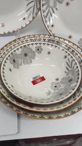 ELEGANT DAISY BROWN tableware plate bowl soup bowl rice bowl CERAMIC PLATE Ceramic tableware
