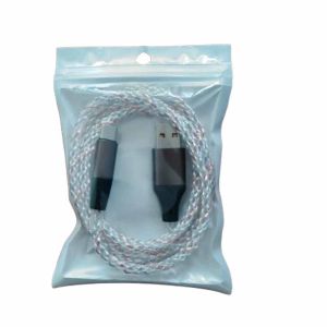 3 IN 1 66W 6A Cable Gradient Light USB Type C Micro Fast Charging Data Cord For Xiaomi 14 Redmi 13 Oneplus 12 POCO X6 Huawei