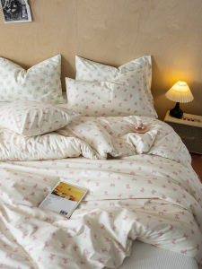 Pure Cotton Floral Print Duvet Cover Single Piece Fresh Country Style Comfortable Bedding Accessories Suitable for All Seasons