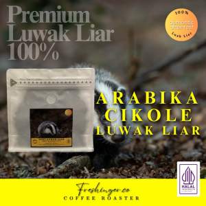 Kopi Luwak Liar Arabika Origin Cikole West Java Premium Luwak Arabika ( Biji/Bubuk ) 200gram