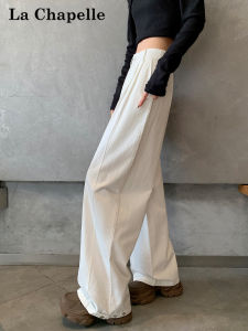 High Waist Wide Leg Pants Womens Spring Autumn New Style Knife Edge American Workwear Sport Trousers off White La Chapelle