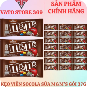 Kẹo socola sữa M&M milk chocolate nâu gói 37g