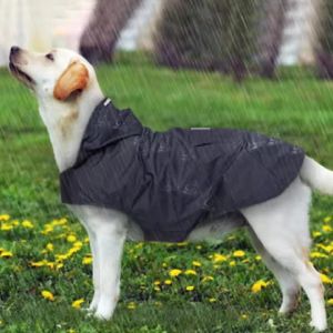 HATELI Dog Raincoat Waterproof Hoodie Jacket Rain Poncho Pet Puppy Dogs Rainwear Clothes with Reflective Stripe Outdoor Cats Raincoat for Small Medium Large Dogs