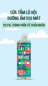 Combo Tắm-Gội-Xả Thanh Lọc & Dưỡng Ẩm Dịu Mát Faith In Nature 400ml/chai