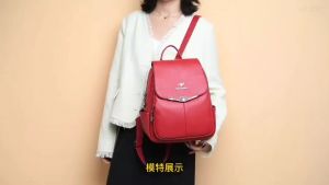 Tas Ransel Wanita Import: Bahan Semi Kulit, Ukuran 27 x 13 x 32