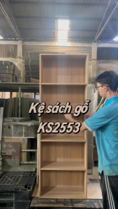 Kệ Sách Gỗ SIB Decor KS2553 Đa Dạng Kích Thước Cho Văn Phòng Căn Hộ