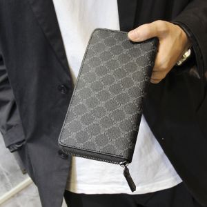 Mens Wallet Long Genuine Leather Large Capacity Multi-Card-Slot Wallet New Young Trendy Fashion Zipper Business Clutch