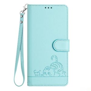 Cat Friendly Flip Cover Phone Case with Long Lanyard for Samsung Galaxy a Series A05/A15/A25/A35/A55 5G A04/A14/A24/A34/A54 4G