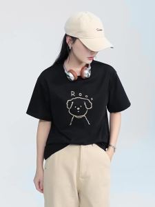Áo Thun Rộng Có Hình Chó Vui Vẻ
