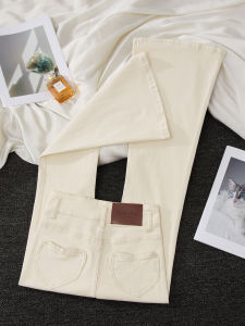 High Waist Bell Bottom Jeans Womens Summer Thin Cotton Elastic Casual Washed out Pocket Zipper Ankle Length Micro Flared