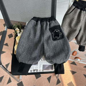 Quần Dài Ấm Áp Cho Bé Trai Mùa Thu Đông Quần Dài Cotton Thoải Mái Cạp Cao Quần Dài Cotton Cho Trẻ Em