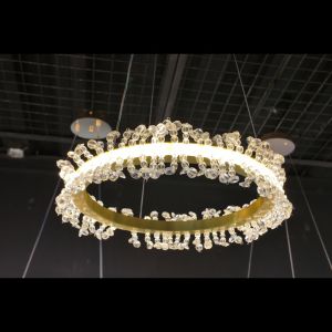 Nordic crystal light round chandelier ceiling light modern design indoor living room for aisle corridor porch balcony