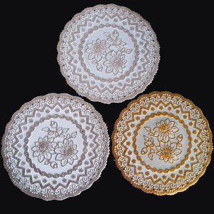 European Entry Lux Placemat PVC round Waterproof Tablecloth Heat Proof Mat Dining Table Cushion Flower Pot Pad Teacup Mat Placemat Coaster