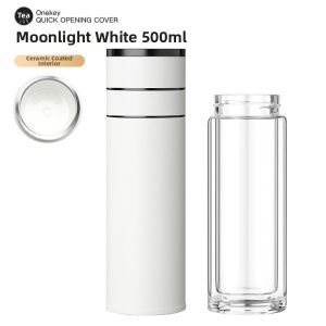 One-click Opening Tea Separation Thermos Mug Business Portable for Car Use