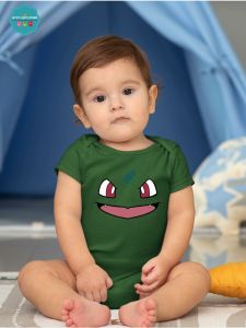 Baby Character Onesies with Name Back Print - Pokemon Bulbasaur