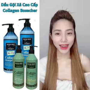 Dầu Gội Xả Biotin Collagen BOSECHER Phục Hồi Tóc Hư Tổn Sạch Gàu Siêu Mềm Mượt Hương Nước Hoa Chính Hãng .