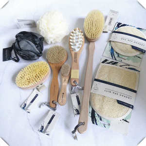 ✻Hydréa Hydrea London Bath Ball Pig Mane Cleansing Brush Cactus Dry Massage Body Brush✡