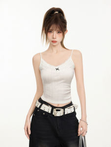 Áo Vest Ren Không Tay Màu Trắng Gợi Cảm Phong Cách Mỹ Cho Nữ Mùa Hè Ôm Vừa Vặn Hở Lưng Che Chắn Mỡ Thừa Áo Lót