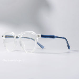 Nordic Glacier สีแว่นตา Anti-blue Light Contrast ดีไซน์ Vintage Flat เลนส์สามารถกําหนดสําหรับสายตาสั้นสีส้ม < Ne1> กรอบแว่นตา