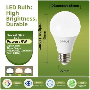 OPPLE | LED Full Spectrum High Color Rendering Energy Saving Home Use Large Power Super Bright Bulb E27