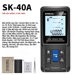 Máy Đo Khoảng Cách Bằng Laser Kỹ Thuật Số Snakol Máy Đo Khoảng Cách Bằng Laser Kỹ Thuật Số 40m-120m Thước Đo Băng Trena Roulette Thước Đo Loại 1 Máy Đo Khoảng Cách Bằng Laser Có Thể Sạc Lại