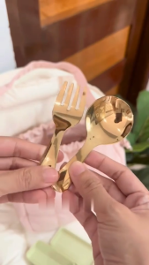 304 Stainless Steel Portable Spoon Fork Set with Free Box Short Handle Cutleries Mini Utensils
