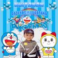 Spanduk / Backdrop Banner Ulang Tahun / Tema Doraemon / Free Custom /. 